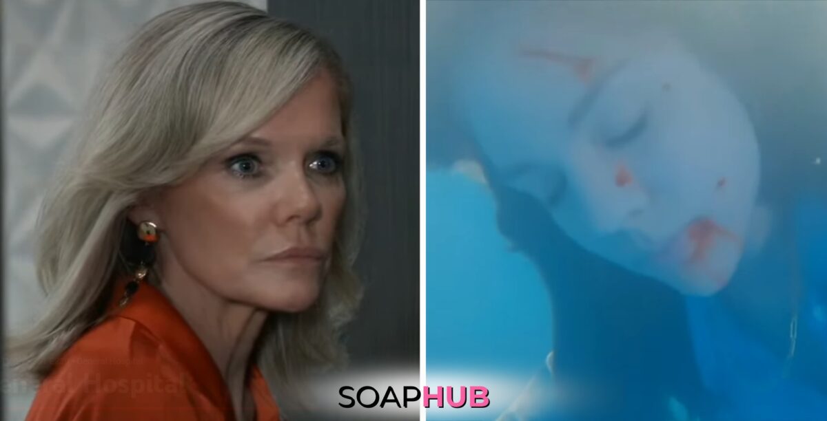 Ava and Kristina on the August 2, 2024 episode of General Hospital with the Soap Hub logo across the bottom.