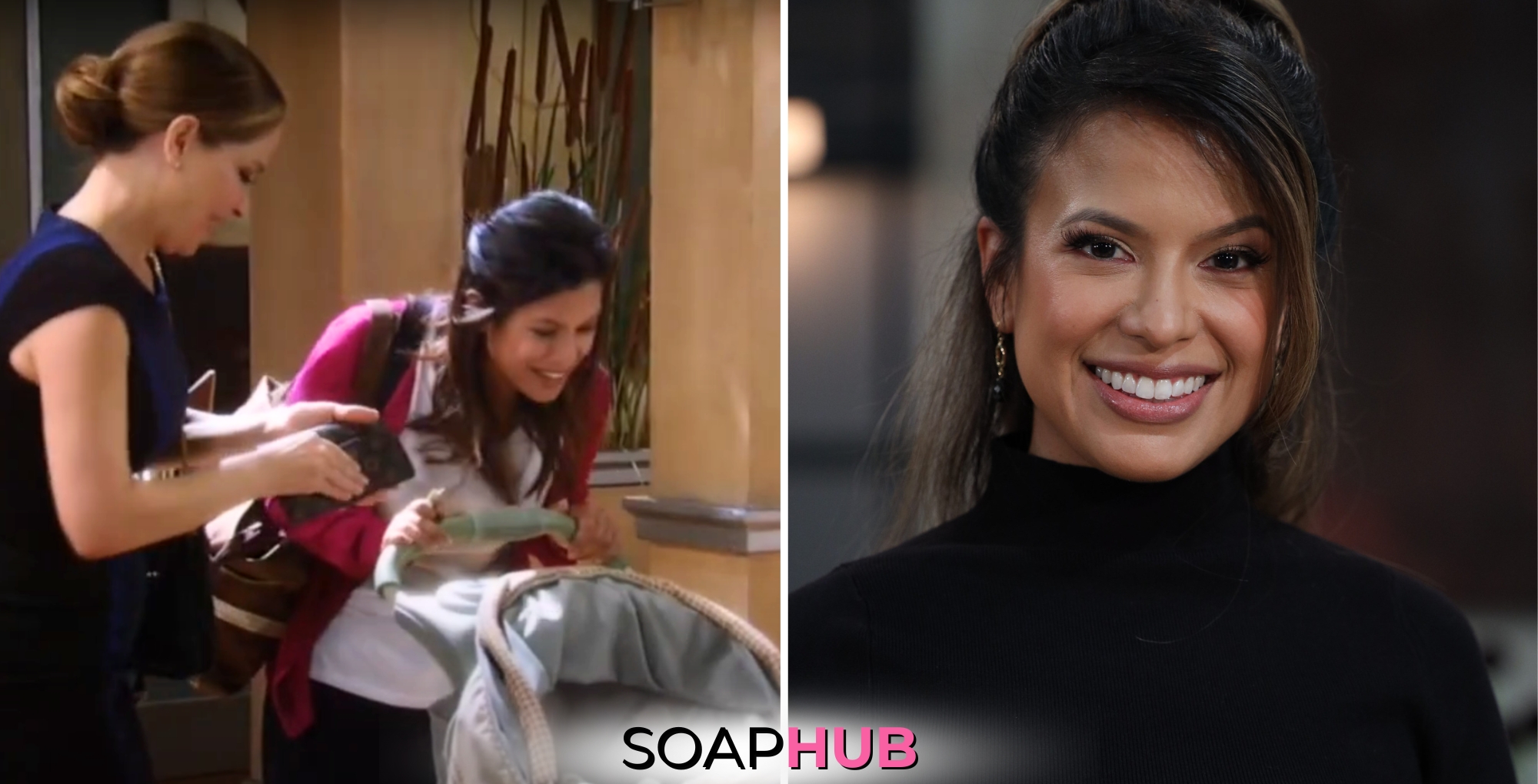 Jacqueline Grace Lopez on General Hospital with the Soap Hub logo across the bottom.