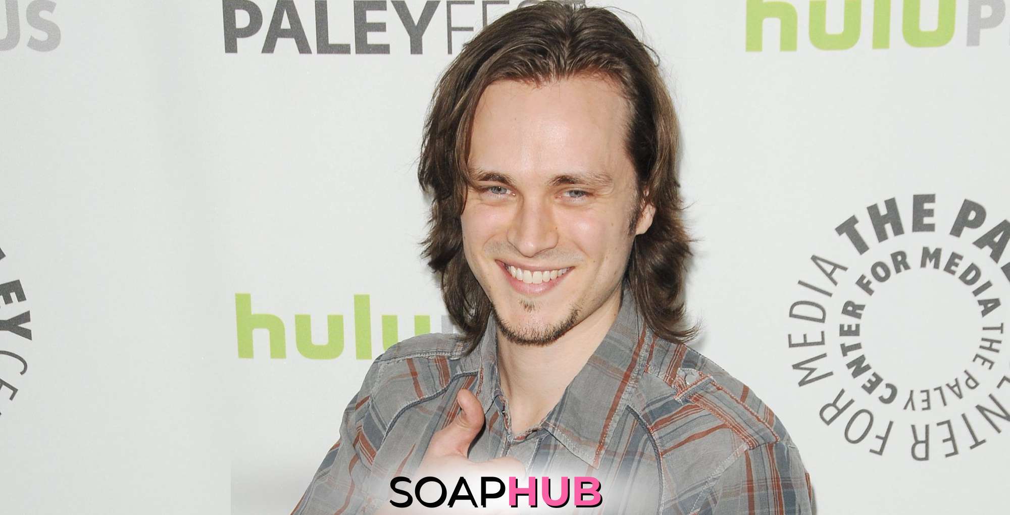 General Hospital's Jonathan Jackson with the Soap Hub logo across the bottom.