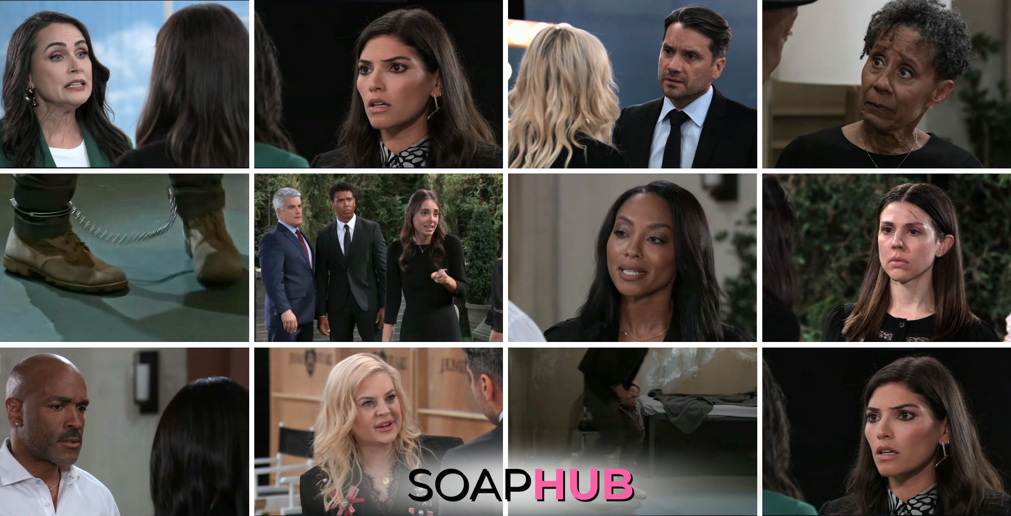 General Hospital preview collage for Friday, August 23, 2024, episode, with the Soap Hub logo across the bottom.