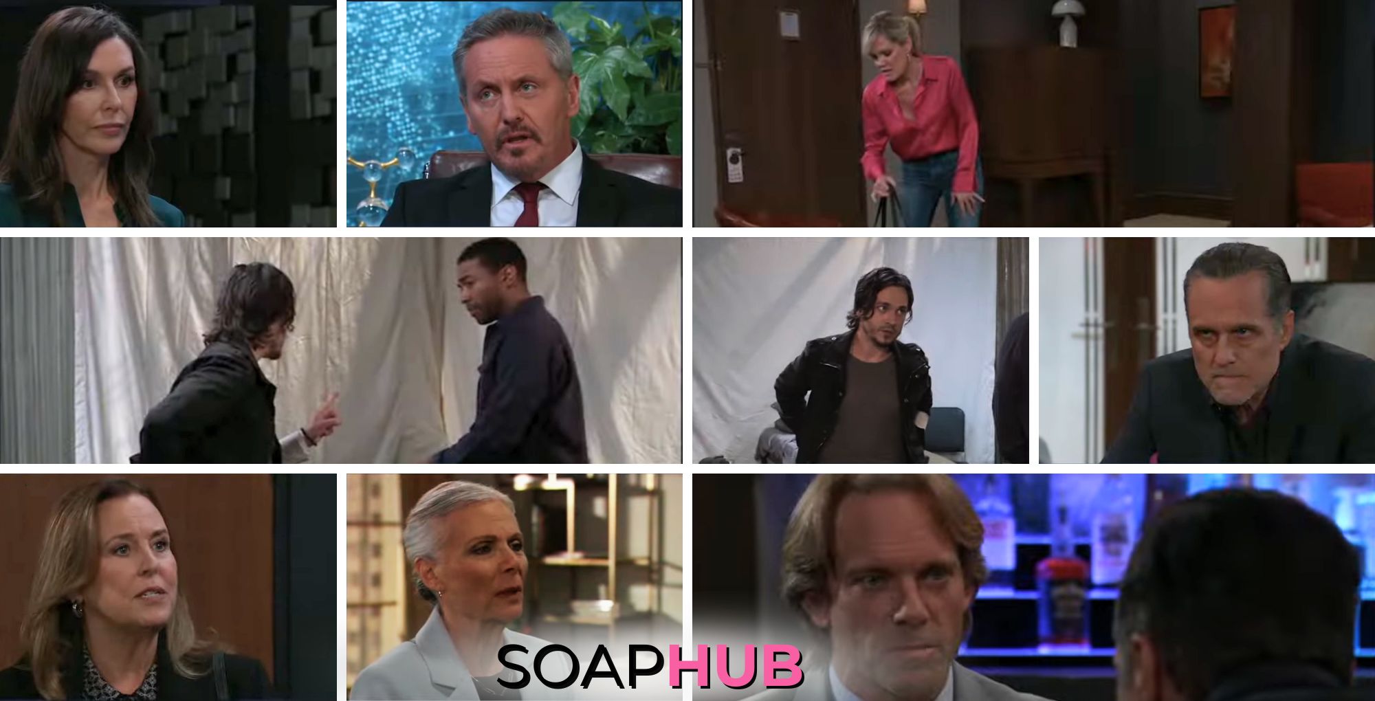 General Hospital preview collage for Wednesday, August 28, 2024, episode, with the Soap Hub logo across the bottom.