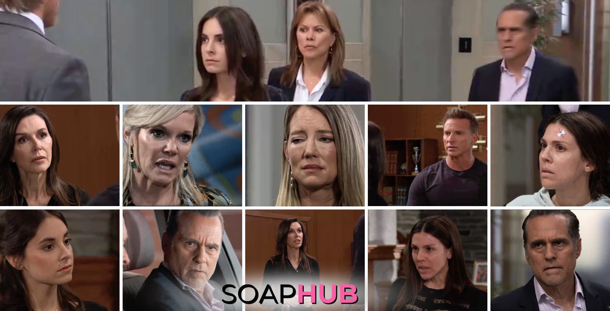 General Hospital spoilers weekly video preview collage for the week of August 19 with the soap hub logo near the bottom of the graphic