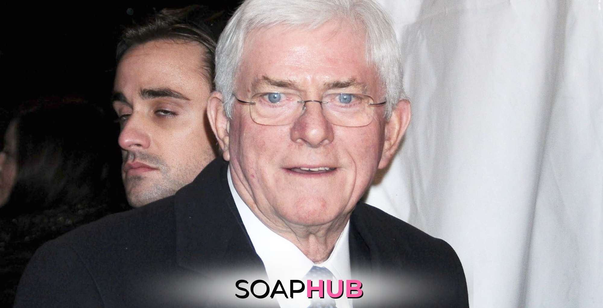 The Bold and the Beautiful Alum Phil Donahue with the Soap Hub logo.