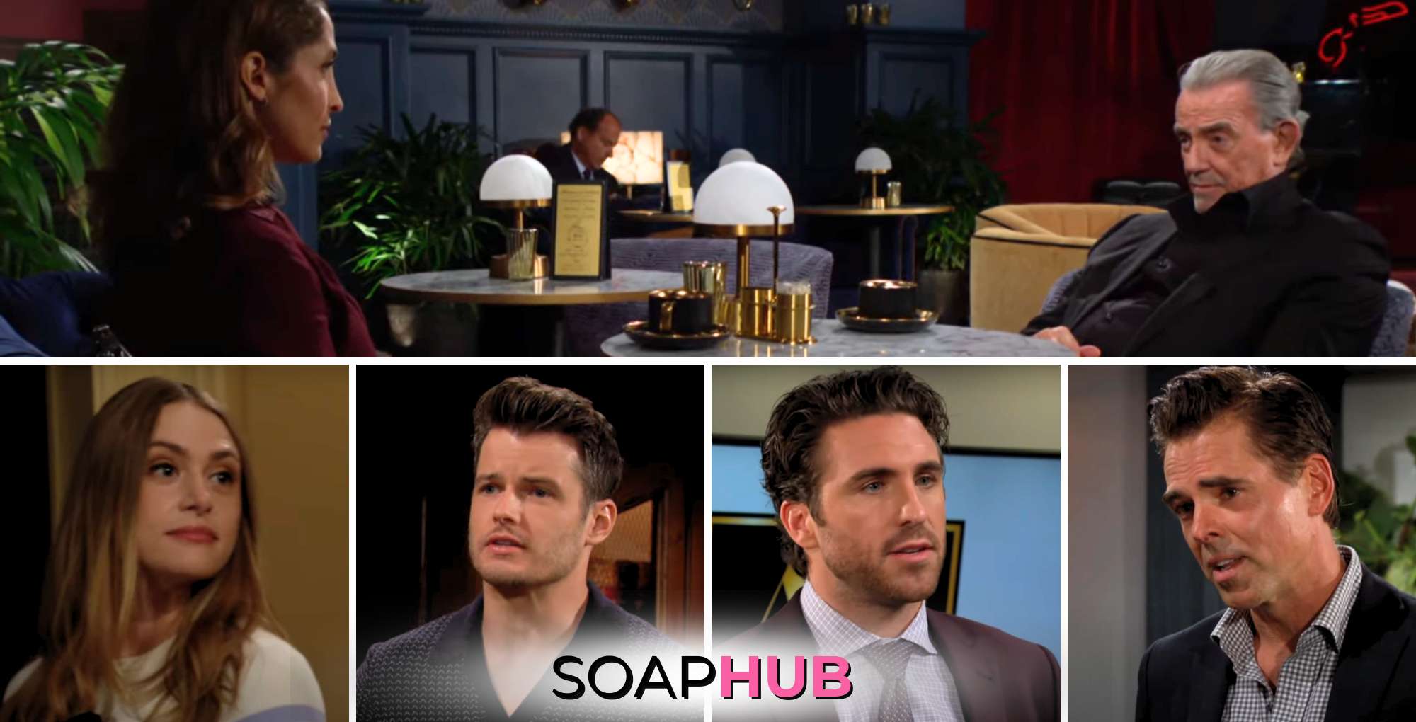 Weekly Young and the Restless spoilers video preview September 2-6 with the Soap Hub logo.