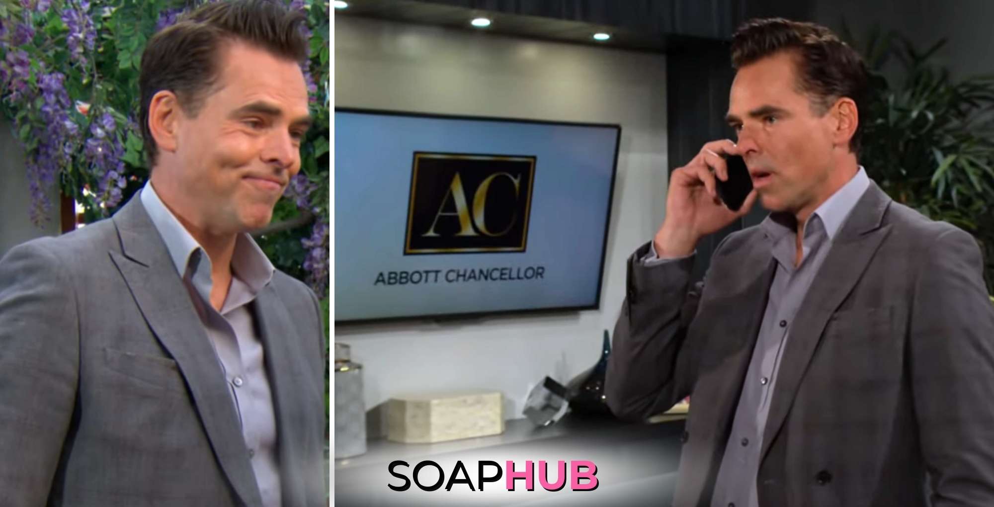 Young and the Restless August 12 Billy with the Soap Hub logo.