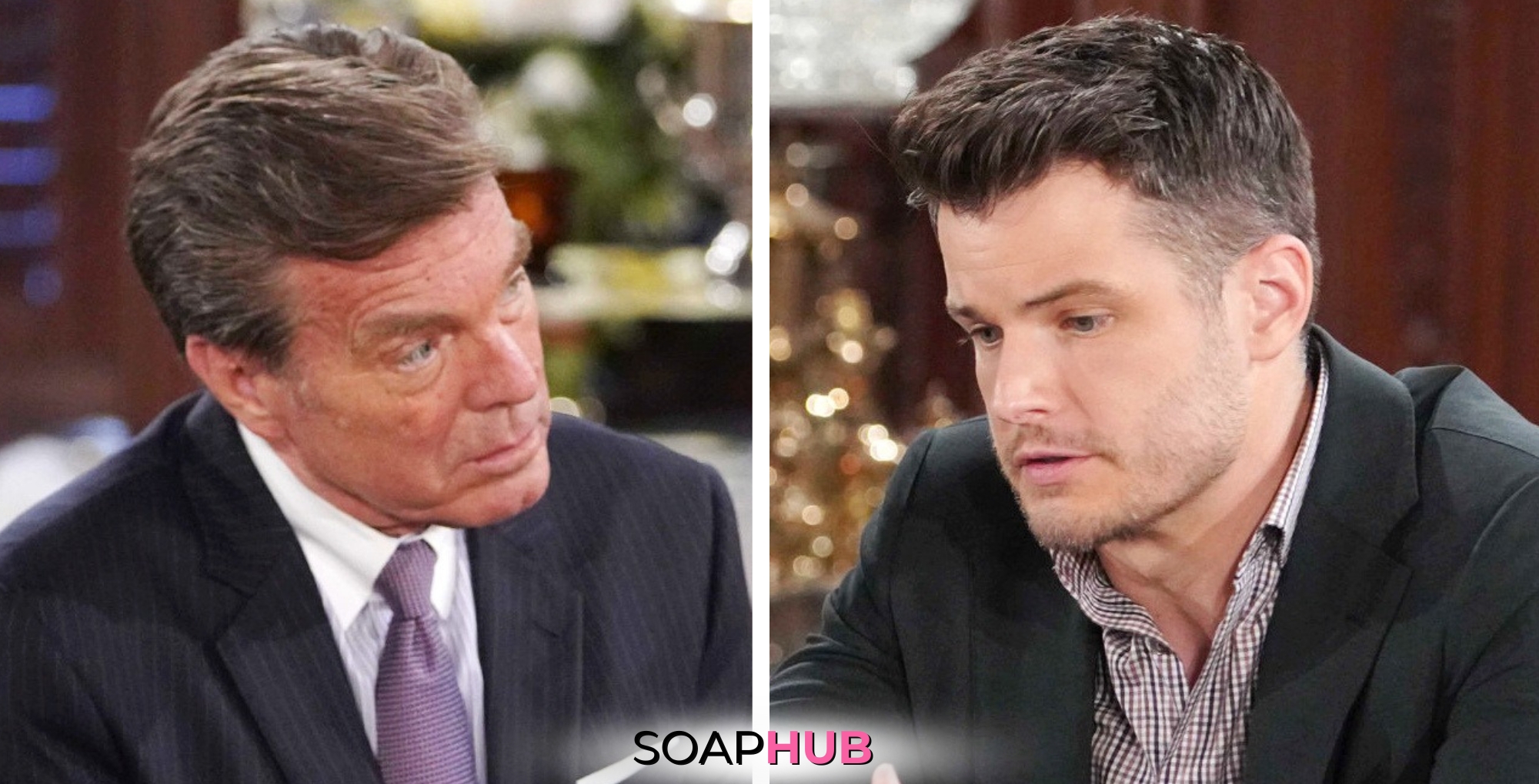 Image of The Young and the Restless's Jack and Kyle, with Soap Hub logo on bottom.