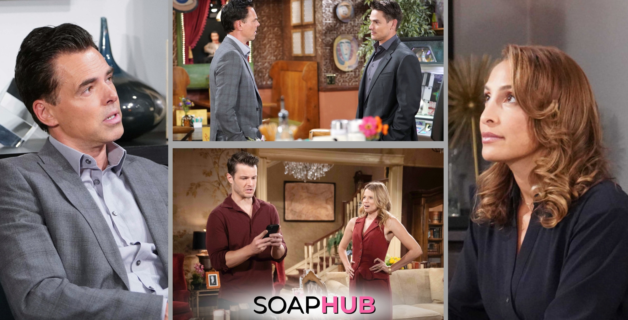 Young and the Restless Spoilers Preview August 8 with the Soap Hub logo.