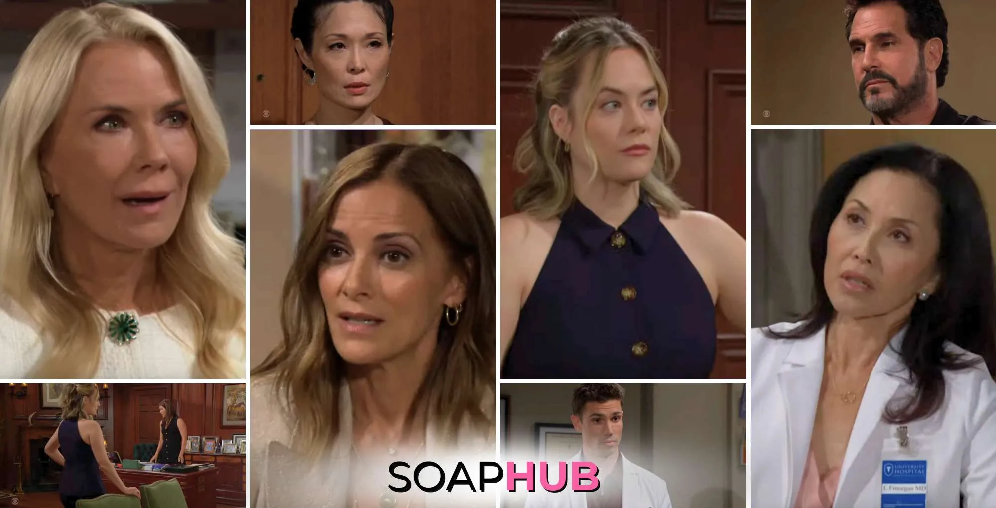 Weekly Bold and the Beautiful Spoilers Video Preview September 9-13 with the Soap Hub logo.