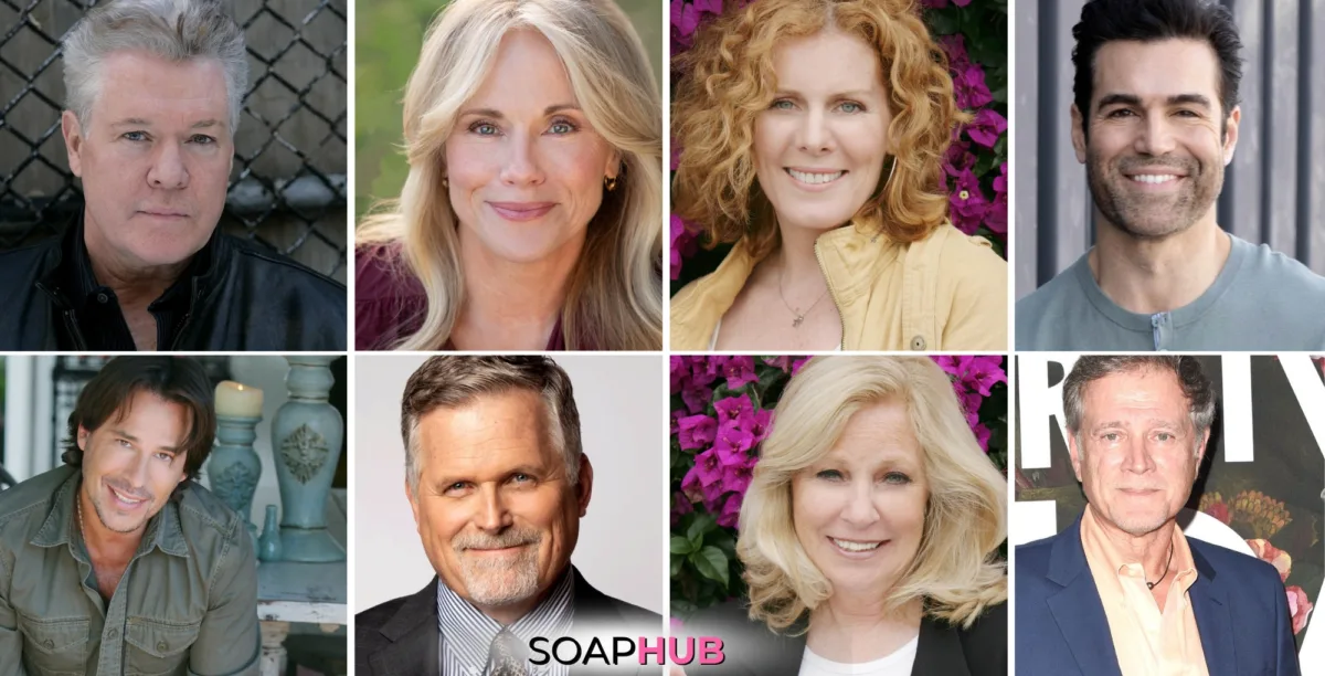 Guiding Light alums with the Soap Hub logo.