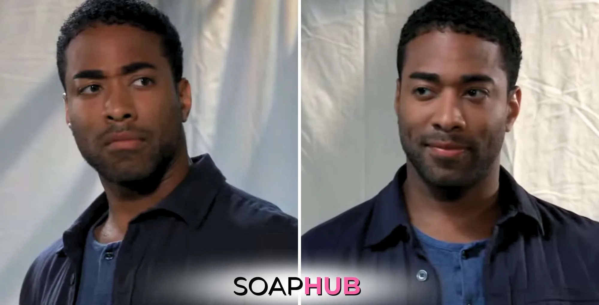 General Hospital Isiah Gannon with the Soap Hub logo.