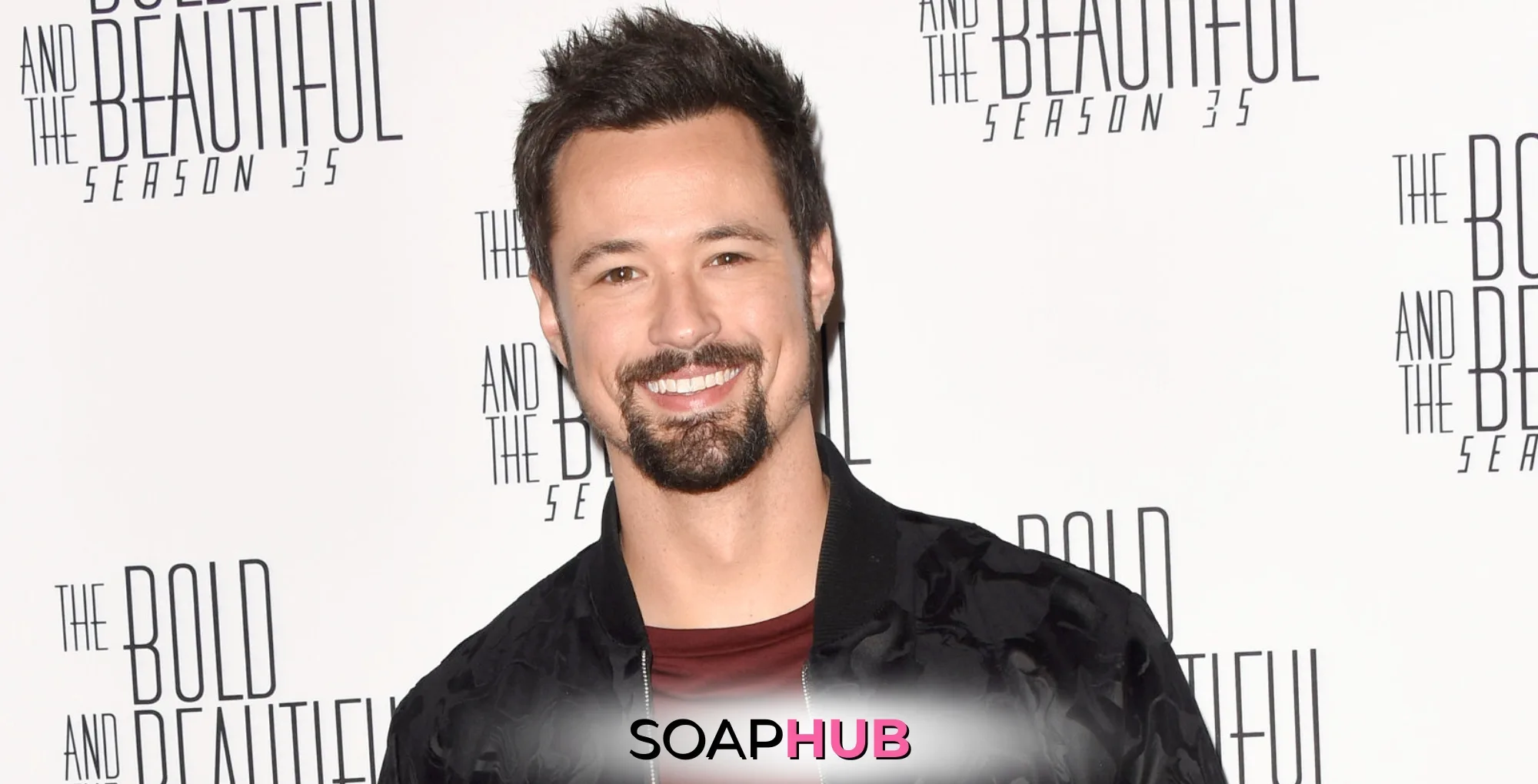 The Bold and the Beautiful's Matthew Atkinson with the Soap Hub logo across the bottom.