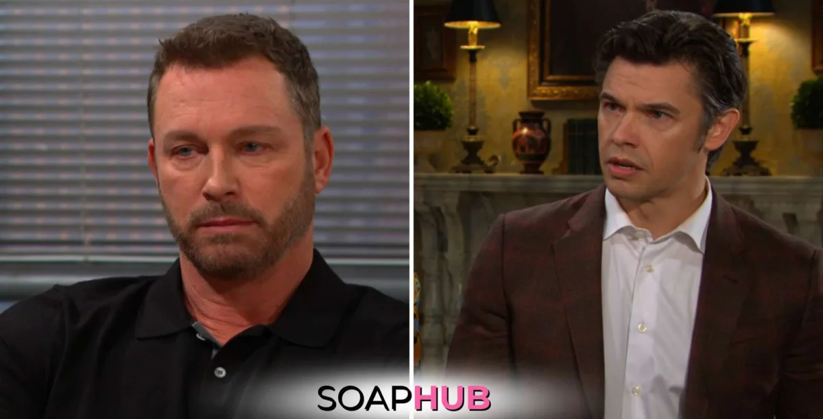 Days of Our Lives' Brady and Xander with the Soap Hub logo across the bottom.