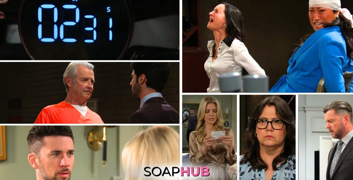 Collage of the Thursday, September 19, episode of Days of Our Lives, with Soap Hub Logo