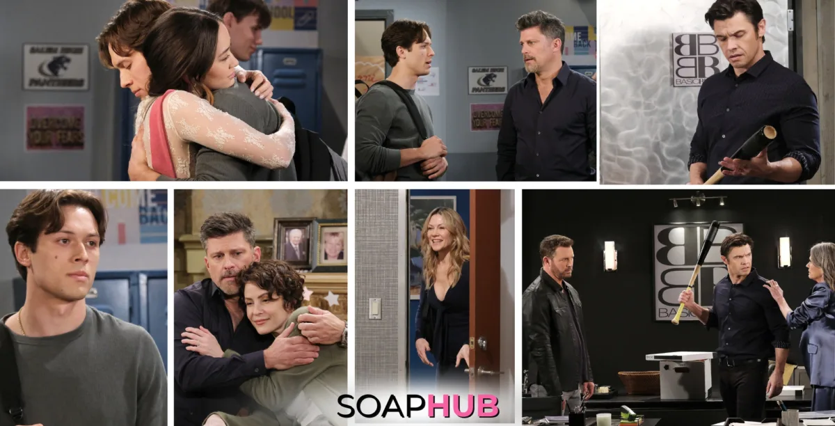 Days of our Lives spoiler photos for the September 13, 2024 episode with the Soap Hub logo across the bottom.