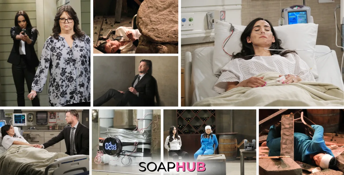 Days of our Lives spoilers photos for the September 20, 2024 episode with the Soap Hub logo across the bottom.