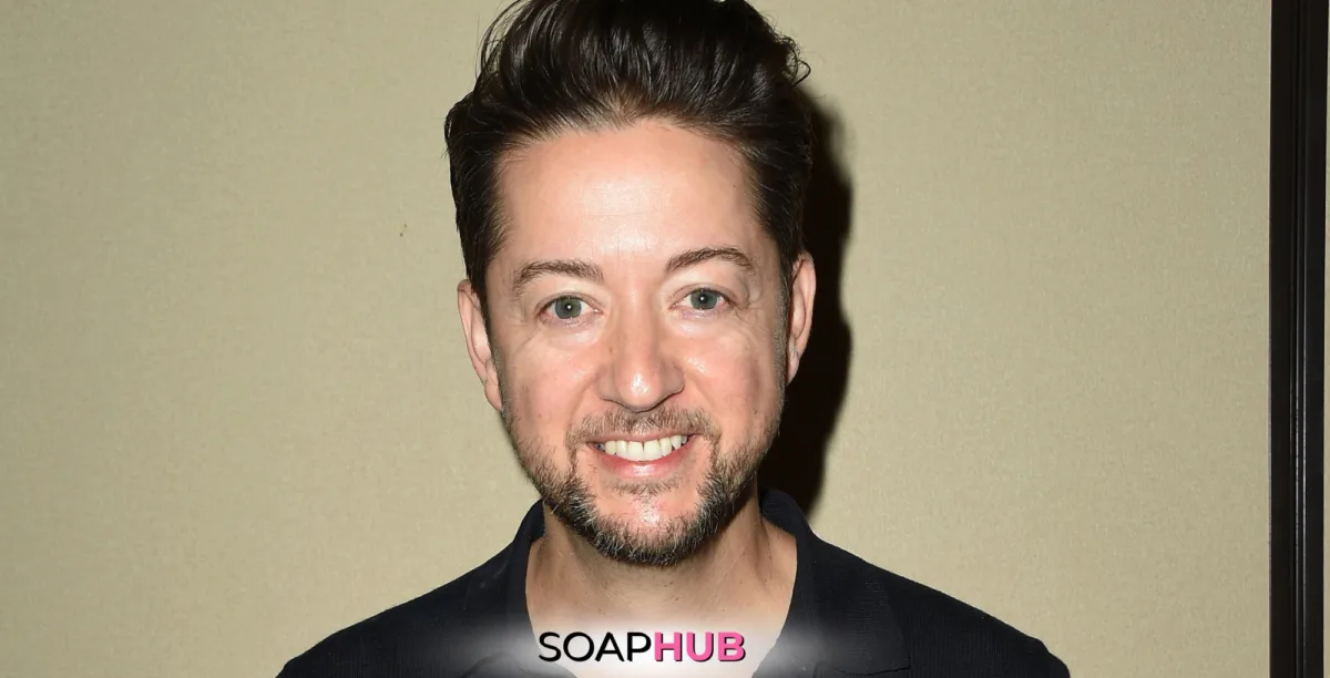 General Hospital's Bradford Anderson with the Soap Hub logo across the bottom.