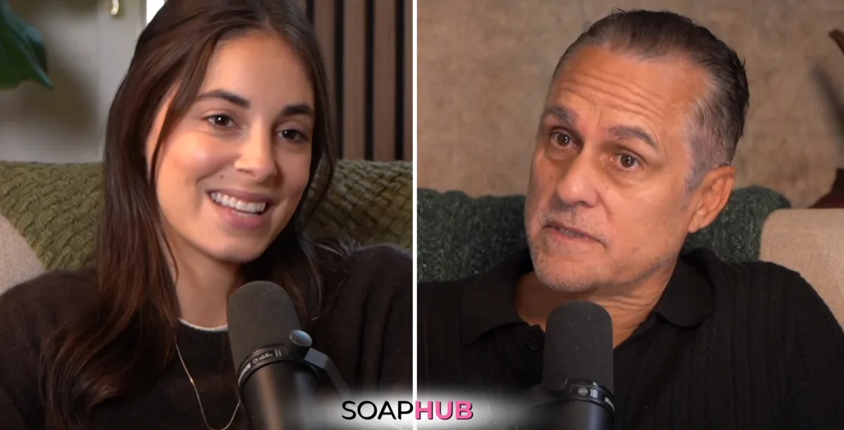 Kristen Vaganos and Maurice Benard with the Soap Hub logo across the bottom.