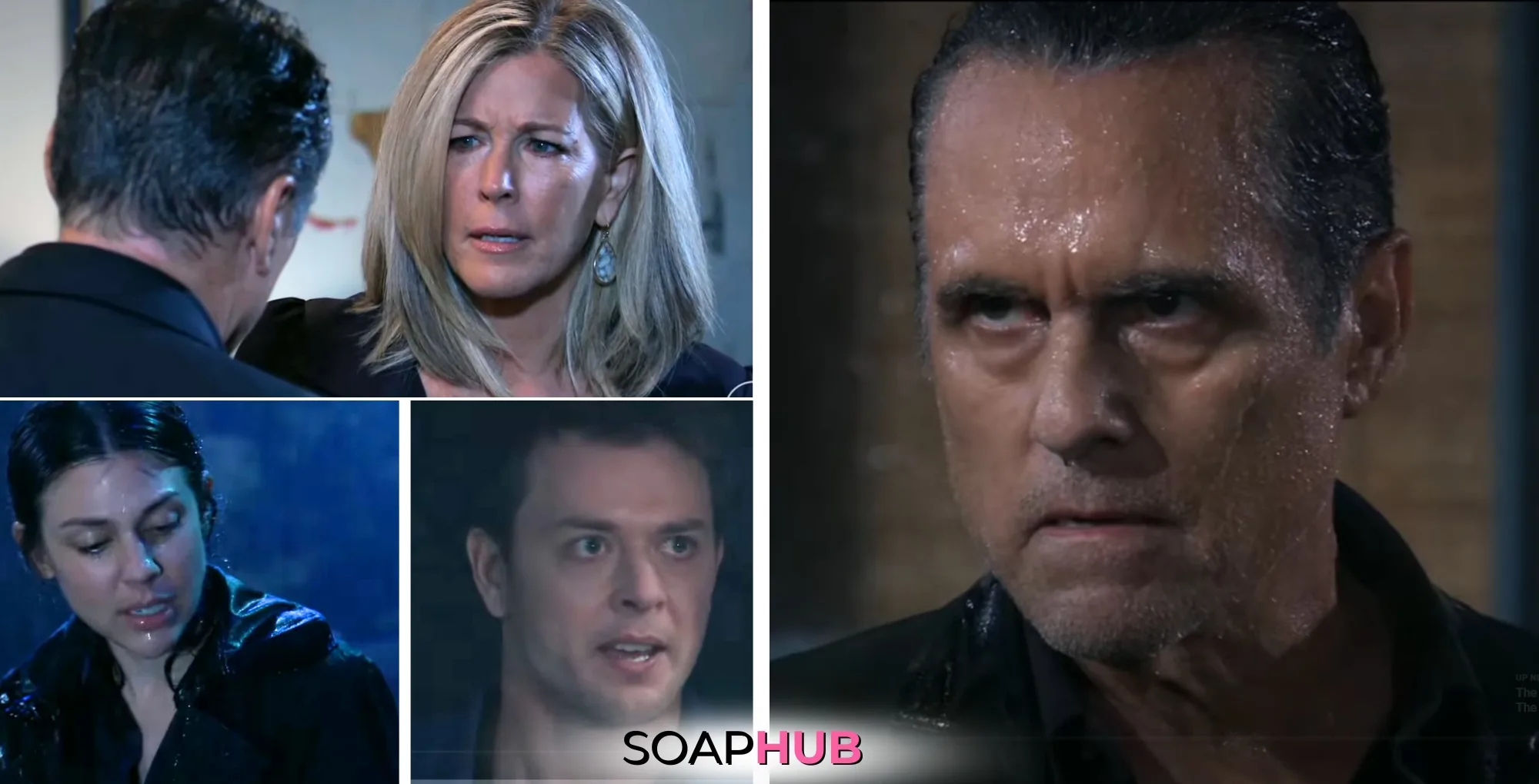 Sonny, Michael, Carly, and Kristina on the September 3, 2024 episode of General Hospital with the Soap Hub logo across the bottom.