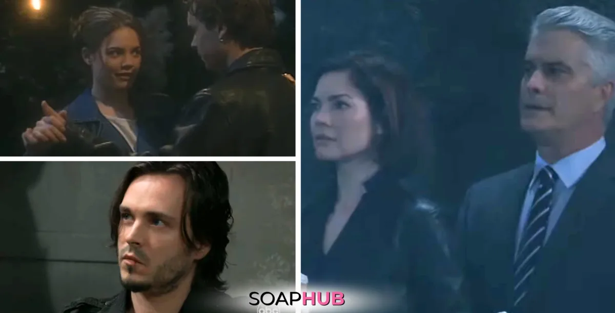 Lucky, Elizabeth, and Ric on the September 4, 2024 episode of General Hospital with the Soap Hub logo across the bottom.