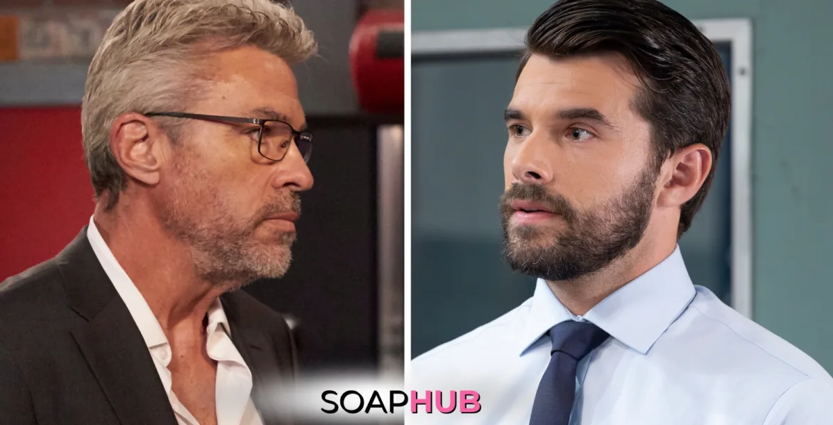 General Hospital spoilers for Friday, September 13, 2024, featuring Chase and Mac, complete with the Soap Hub logo