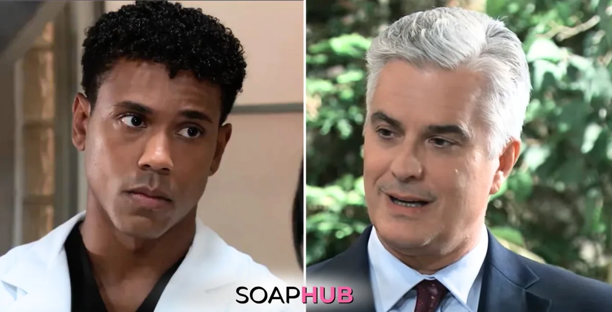 General Hospital spoilers for Thursday, September 5, 2024, featuring TJ and Ric, complete with the Soap Hub logo