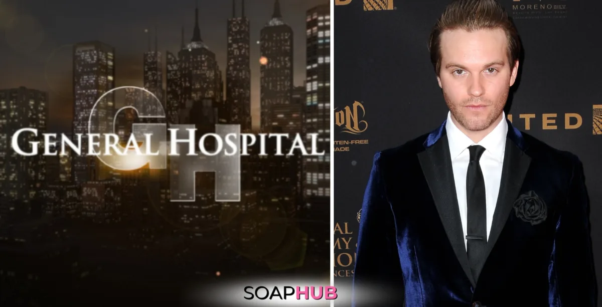 As The World Turns Alum Van Hansis General Hospital Lucas Jones with the Soap Hub logo.