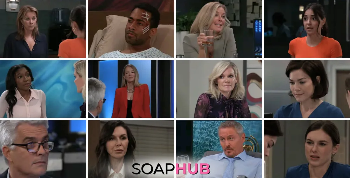 General Hospital preview collage for Wednesday, September 11, 2024, episode, with the Soap Hub logo