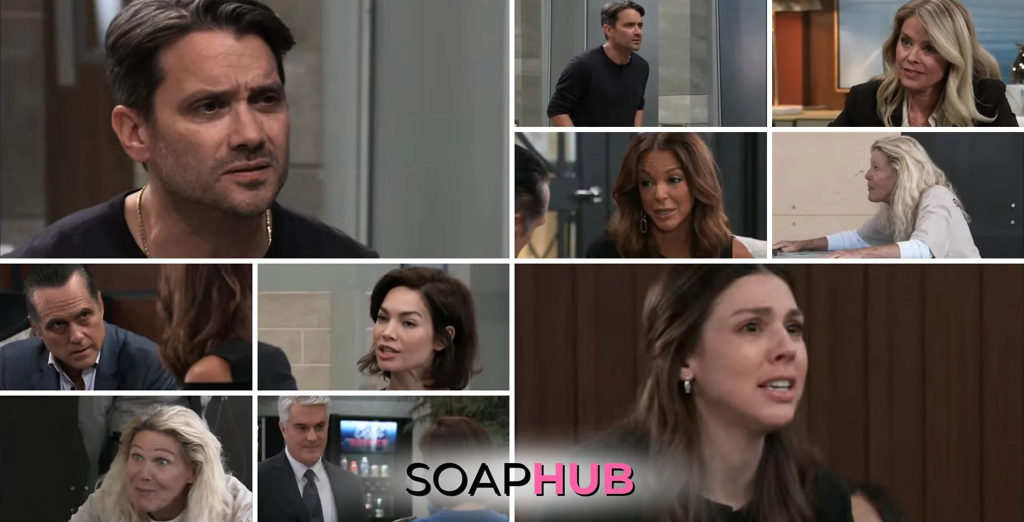 General Hospital preview collage for Wednesday, September 18, 2024, episode, with the Soap Hub logo