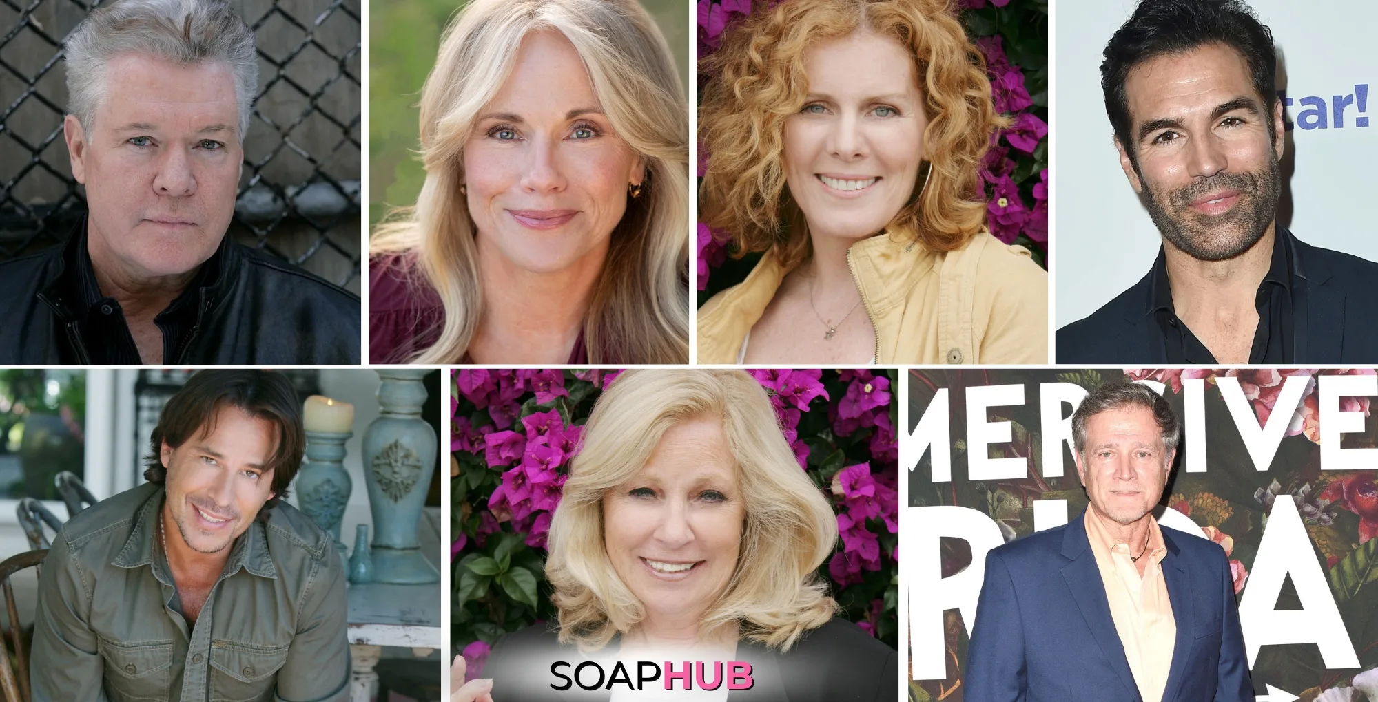 Guiding Light alums with the Soap Hub logo.