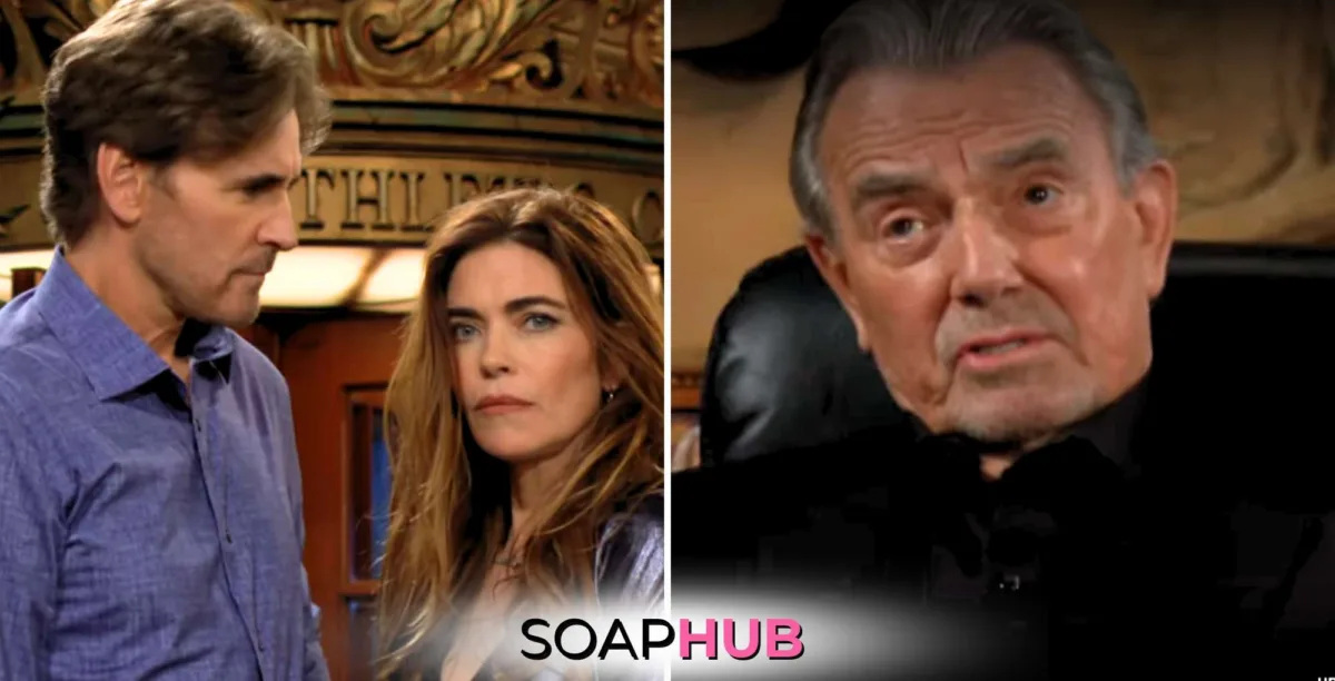 The Young and the Restless September 16 with Cole, Victoria, Victor, and the Soap Hub logo.