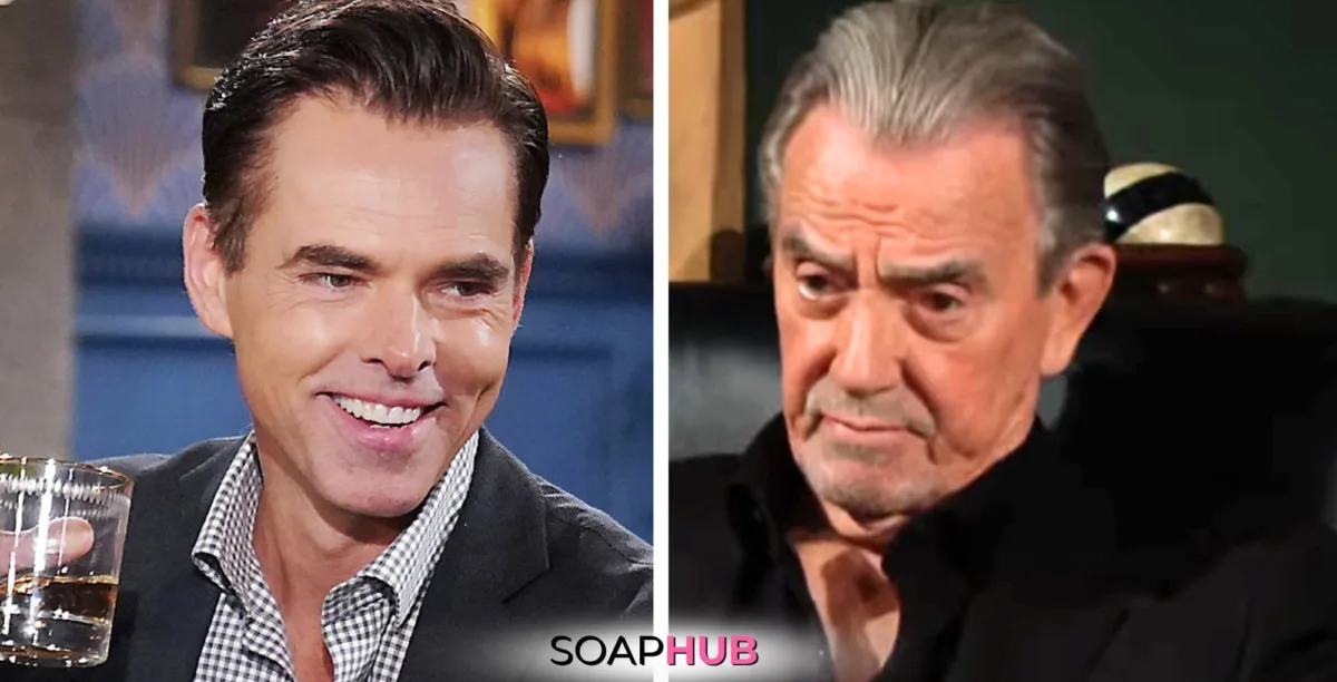 Young and the Restless Spoilers September 9 Victor, Billy, and the Soap Hub logo.