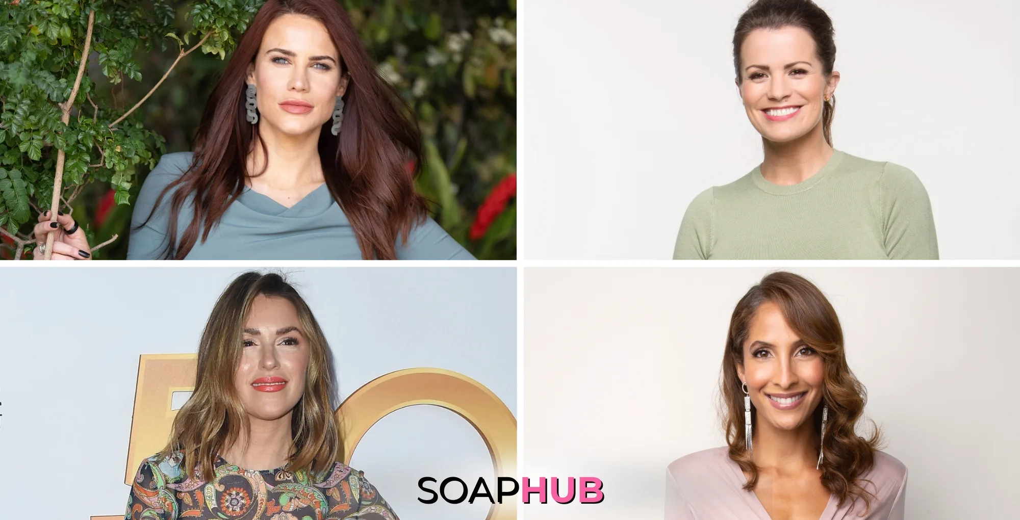 Courtney Hope, Melissa Claire Egan, Elizabeth Hendrickson, Christel Khalil, with Soap Hub logo.