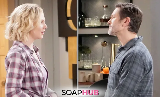 Young and the Restless Spoilers Preview September 30 with the Soap Hub logo.