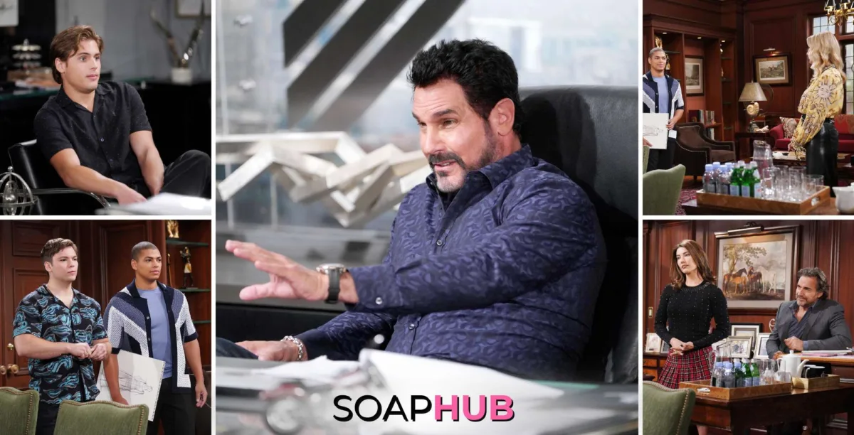 Bold And The Beautiful Spoilers Preview October 17 with the Soap Hub logo.