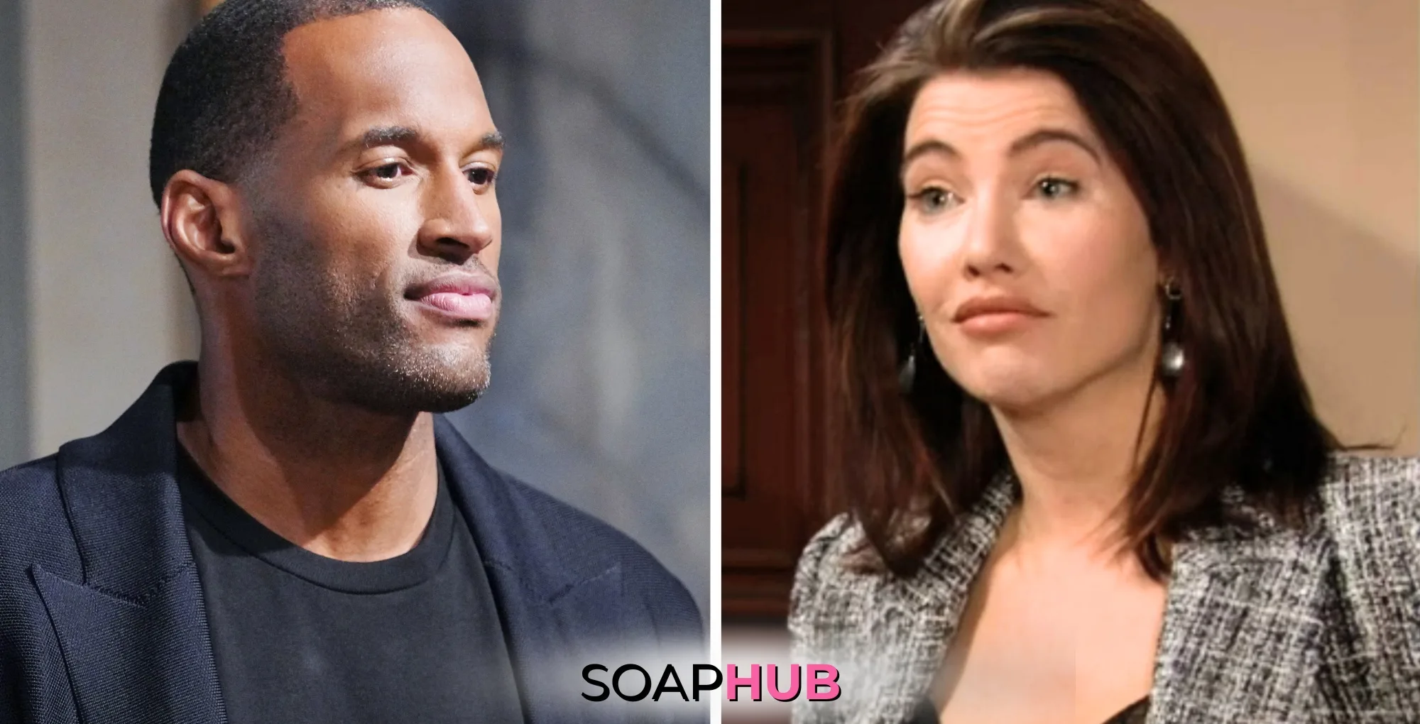 The Bold and the Beautiful Steffy, Carter, and the Soap Hub logo.