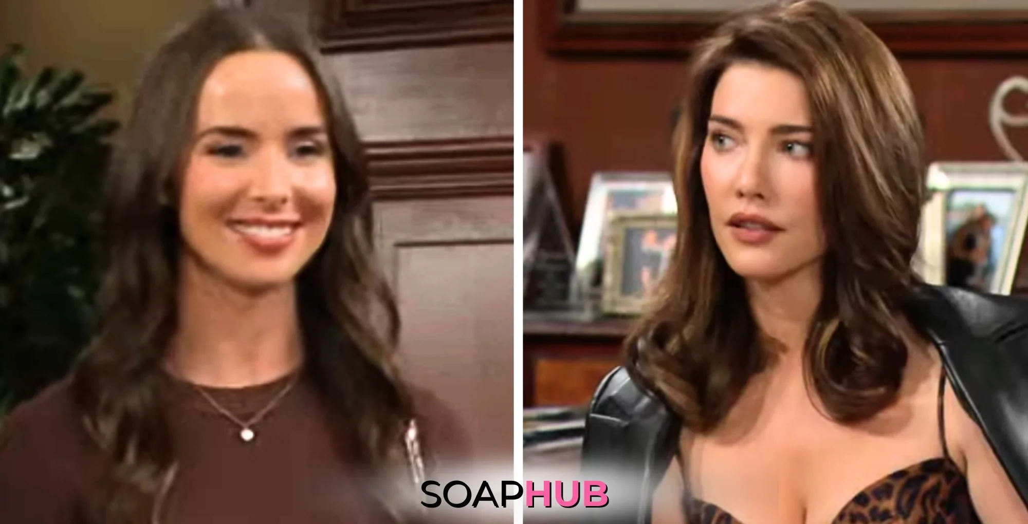 The Bold and the Beautiful's Ivy and Steffy with the Soap Hub logo across the bottom.