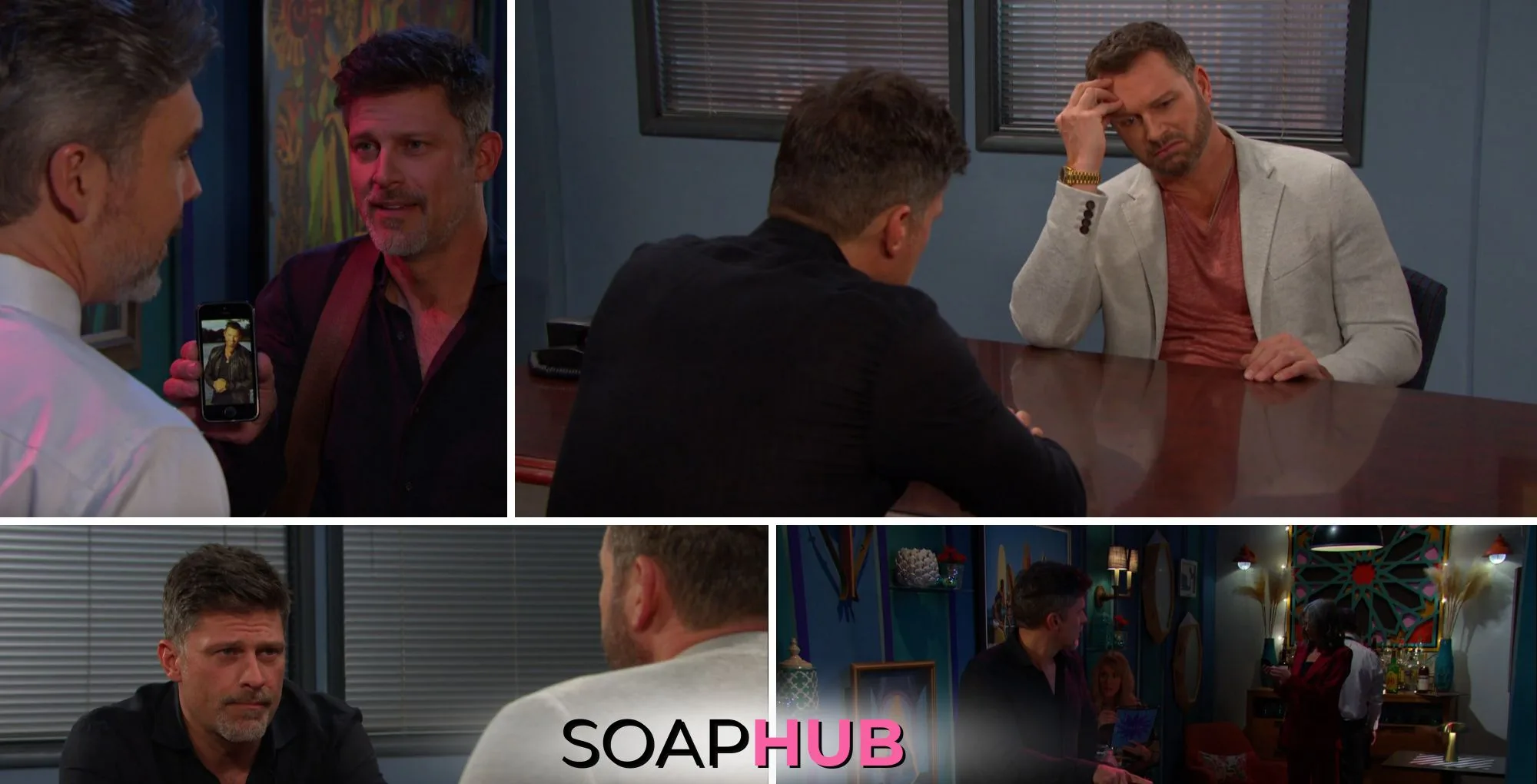 Collage of the Wednesday, October 9 episode of Days of Our Lives, with Soap Hub Logo