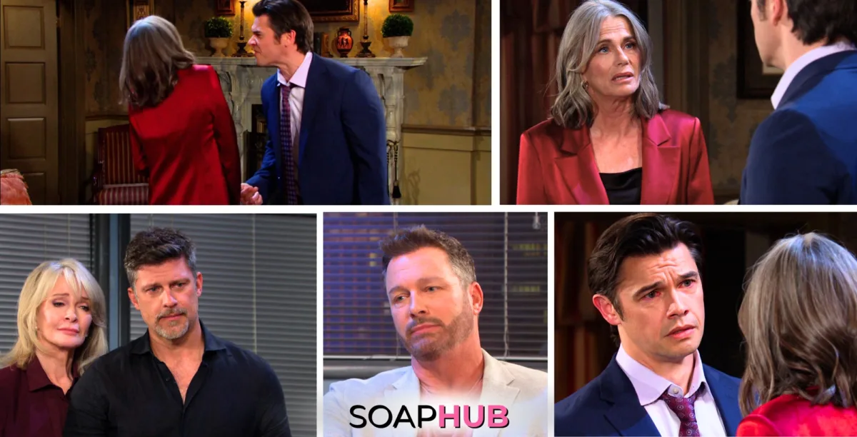 Collage of the Tuesday, October 15 episode of Days of Our Lives, with Soap Hub Logo