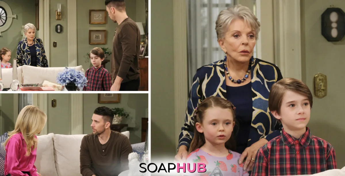 Days of our Lives spoilers photos for the October 7, 2024 episode with the Soap Hub logo across the bottom.