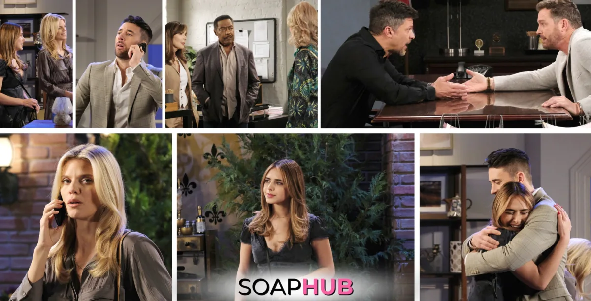 Spoiler photos for the October 14, 2024 episode of Days of our Lives with the Soap Hub logo across the bottom.