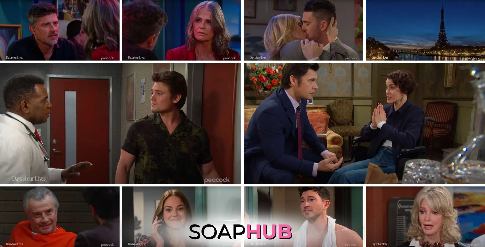 Days of our Lives Spoilers Weekly Video Preview October 7 - 11 with the Soap Hub logo.