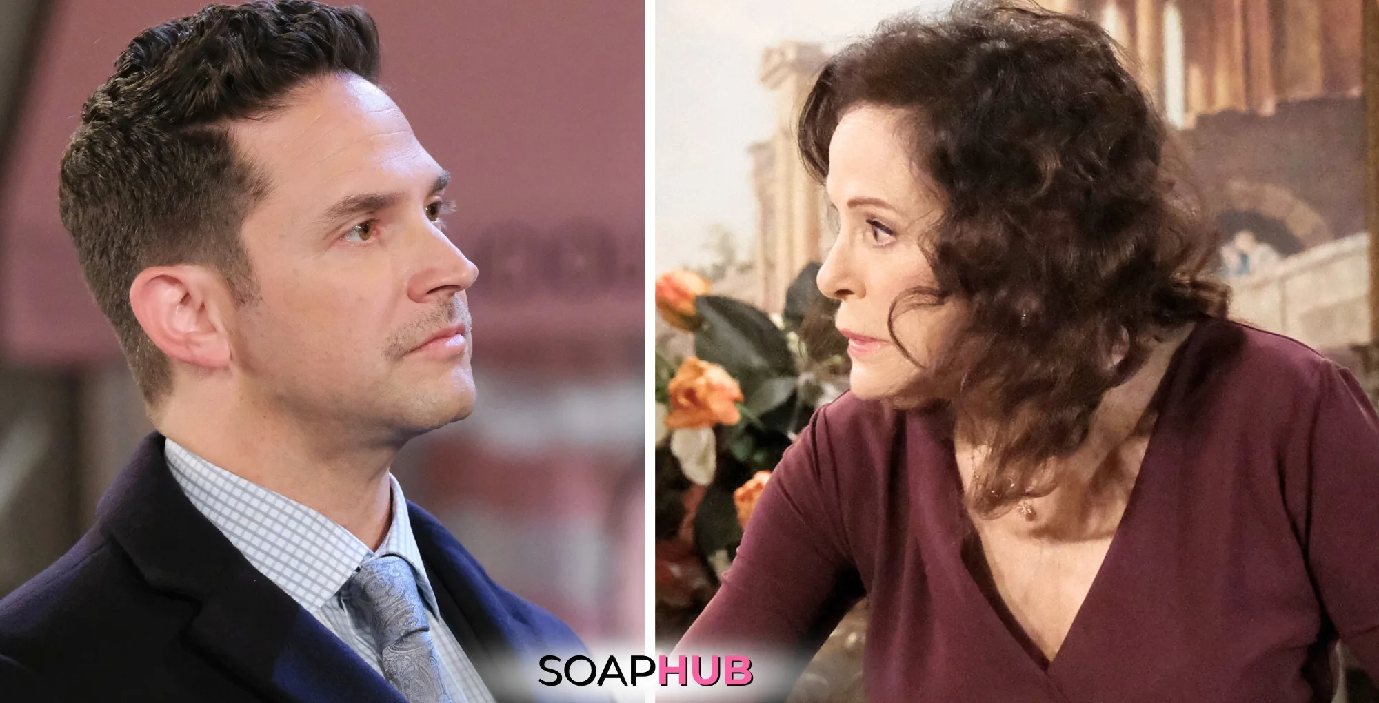 Days of our Lives Spoilers October 28 Stefan, Vivan and the Soap Hub logo.