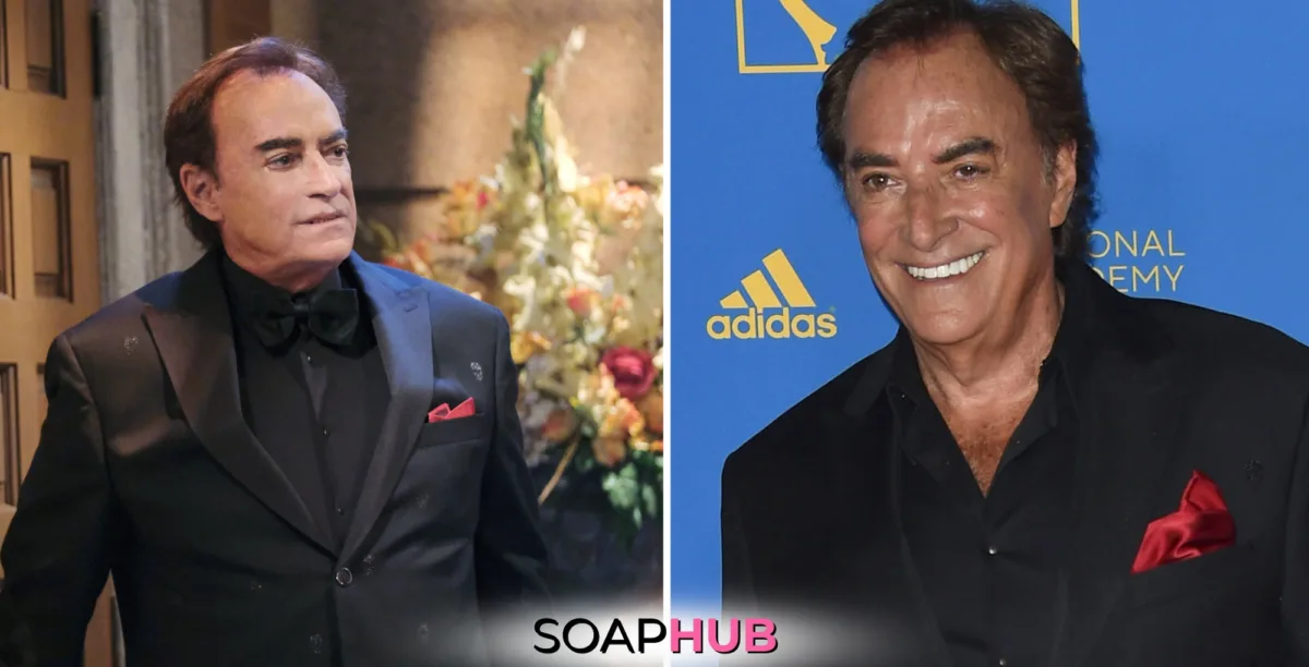 Days of Our Lives' Thaao Penghlis with the Soap Hub logo across the bottom.