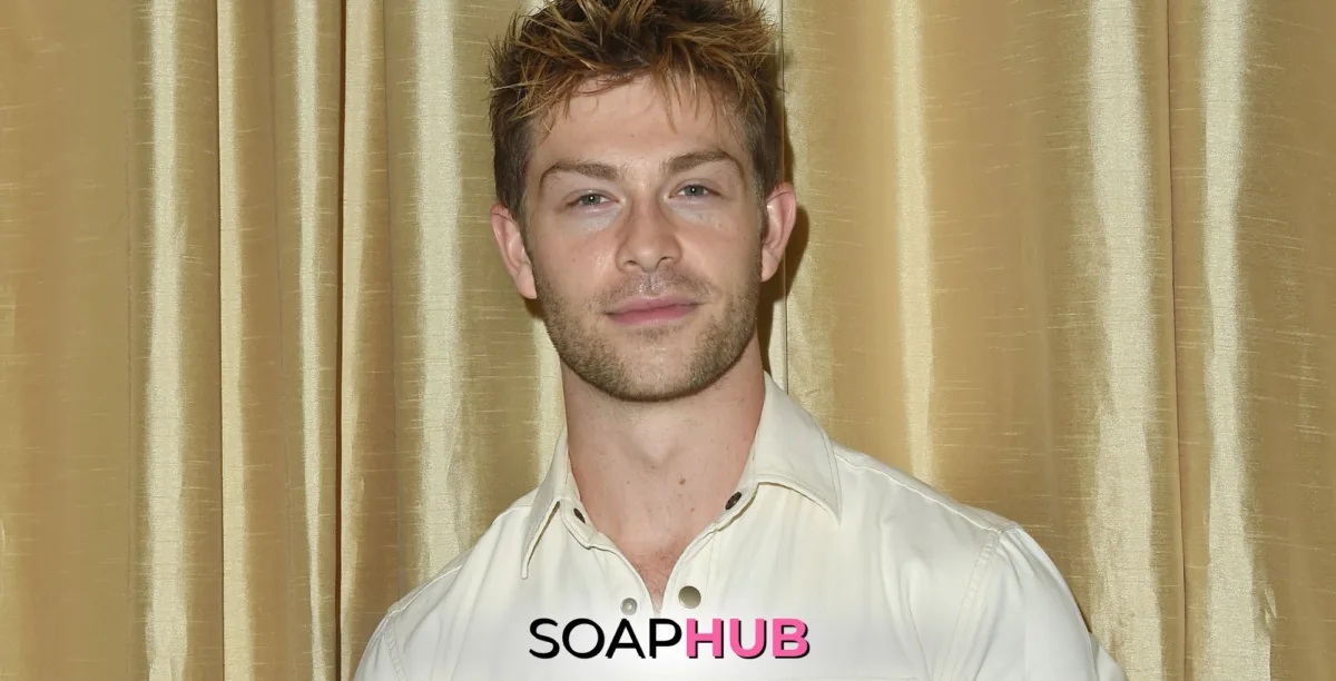 General Hospital's Evan Hofer with the Soap Hub logo across the bottom.