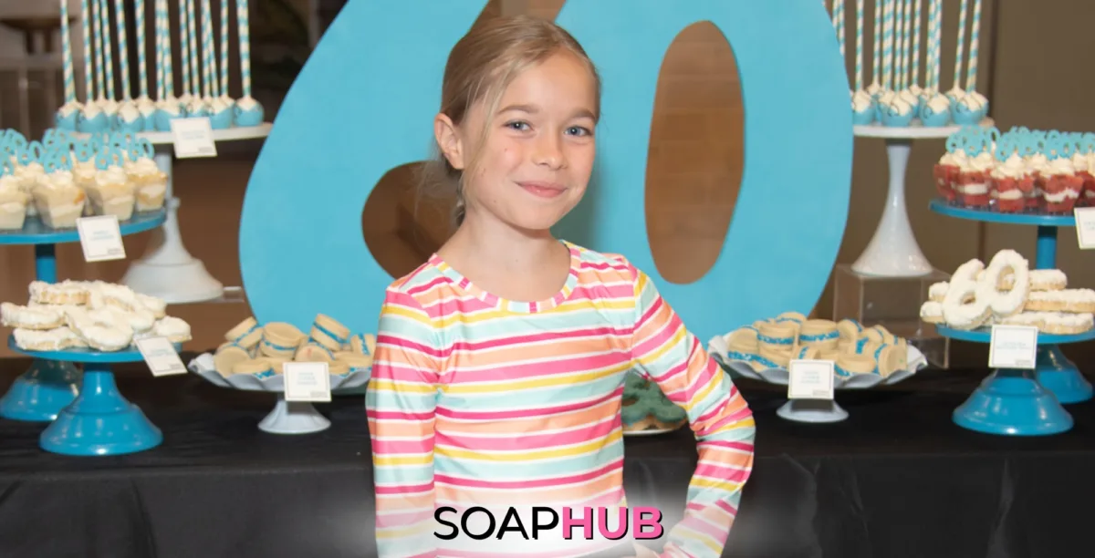 General Hospital's Jophielle Love with the Soap Hub logo across the bottom.