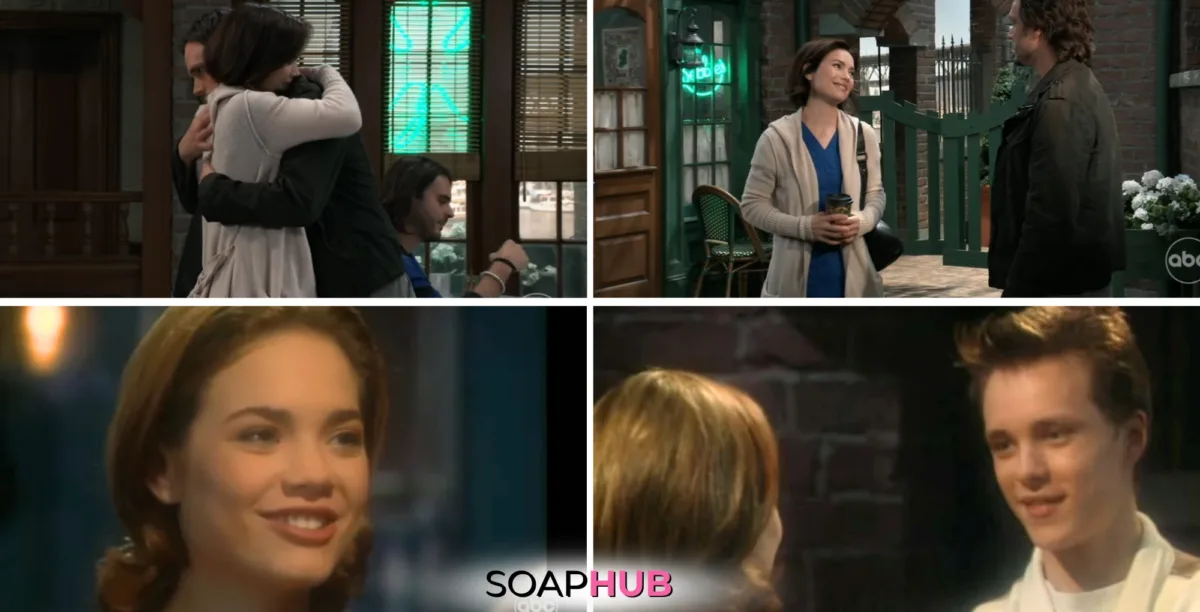 Lucky and Elizabeth on the October 3, 2024 episode of General Hospital with the Soap Hub logo across the bottom.