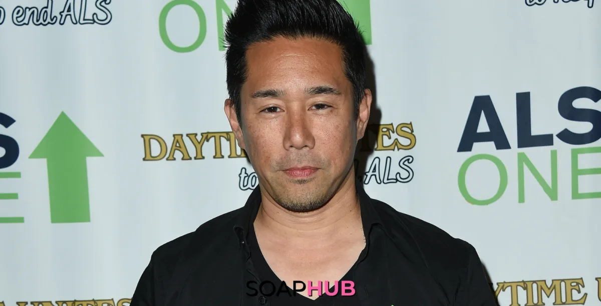 General Hospital's Parry Shen with the Soap Hub logo across the bottom.