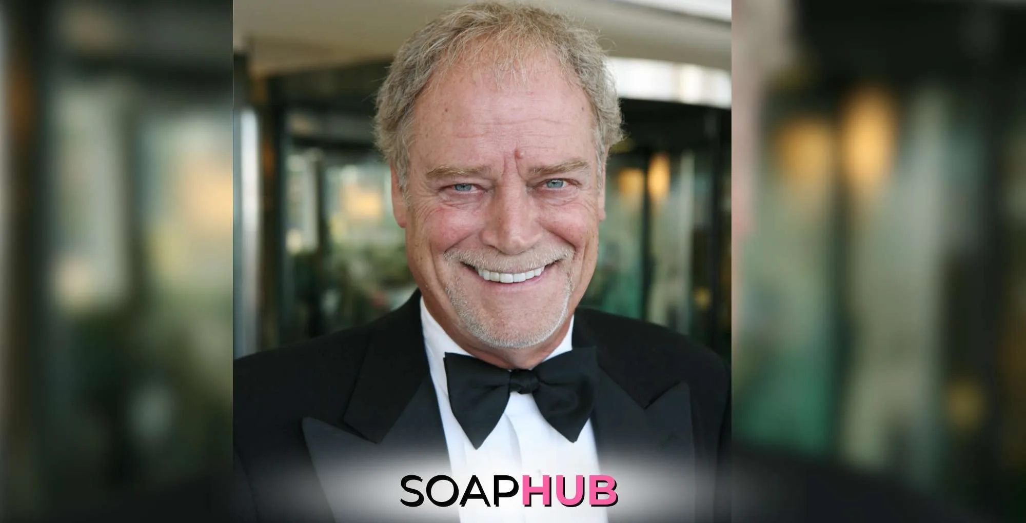 General Hospital alum Ron Hale with the Soap Hub logo.