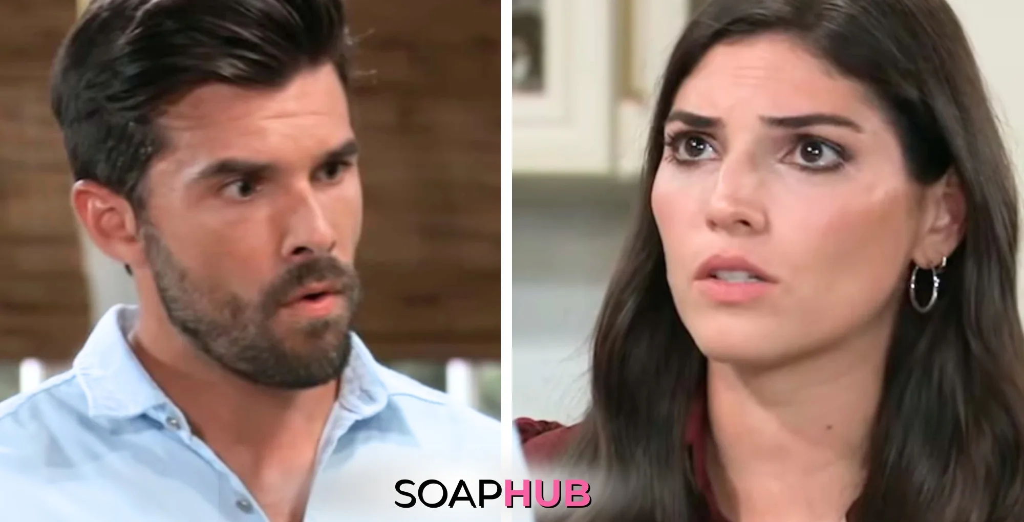 General Hospital spoilers for Monday, October 7, 2024, featuring Chase and Brook Lynn, with the Soap Hub logo