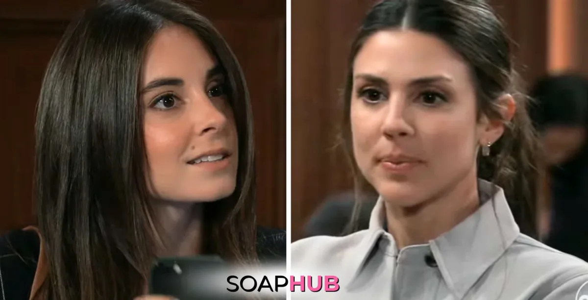 General Hospital spoilers for Friday, October 18, 2024, featuring Kristina and Molly with the Soap Hub logo